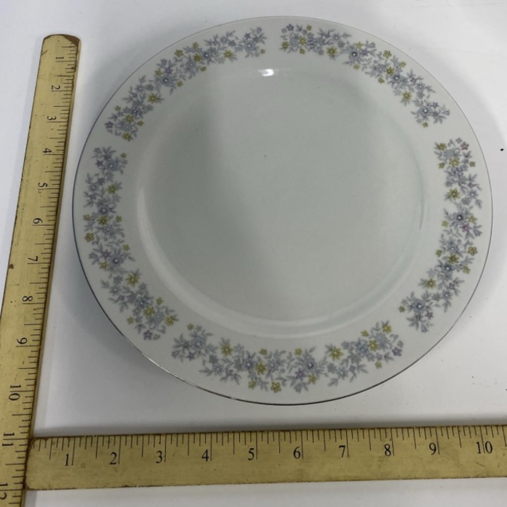 Newcor Dynasty Fine Porcelain & Silver China 20-Piece Dinnerware Set Serves 4 - Picture 7 of 8